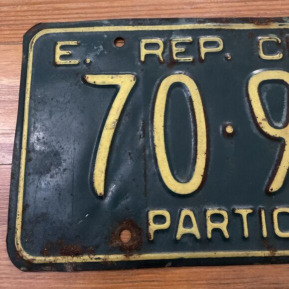 VTG 1961 Cuban License Plate PARTICULAR Private Passenger Rare - Picture 3 of 8